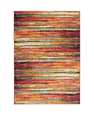 Global Rug Designs Burst BUR04 Orange 5'2" x 7'2" Area Rug