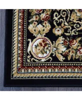 Global Rug Designs Vision VIS03 Black 7'8" x 10'4" Area Rug