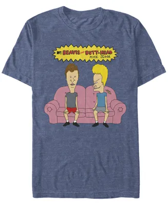 Beavis and Butthead Mtv Men's Couch Potatoes Logo Short Sleeve T-Shirt