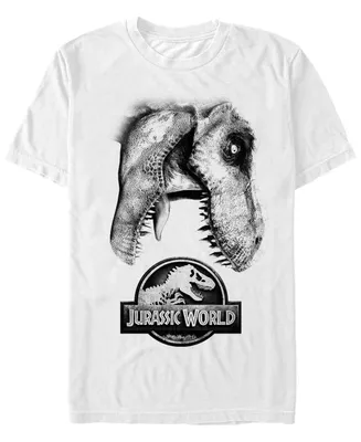 Jurassic World Men's Neon Tropical Dinosaurs Short Sleeve T-Shirt
