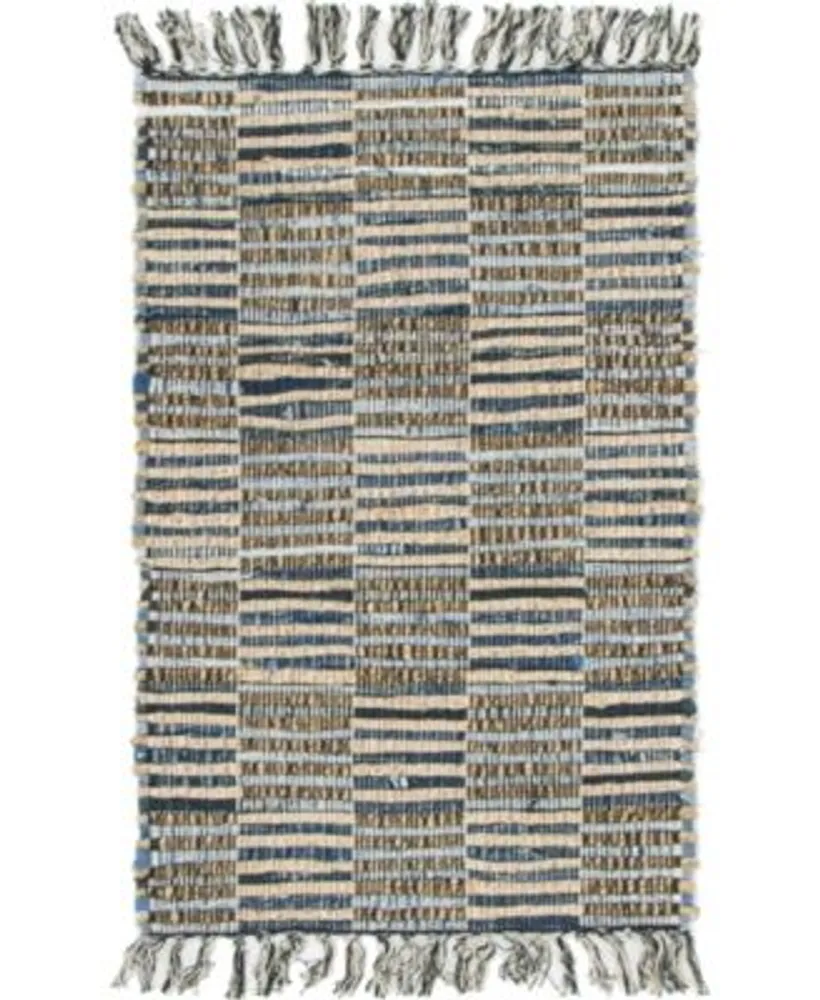 Bayshore Home Jari Checkered Jar3 Blue Area Rug Collection