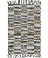 Bayshore Home Jari Checkered Jar3 Blue Area Rug Collection