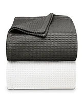 Vera Wang Waffleweave Blanket