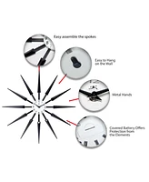 Infinity Instruments Sunburst Wall Clock