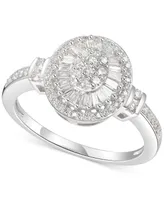 Diamond Oval Starburst Cluster Ring (1/2 ct. t.w.) 14k White, Yellow or Rose Gold