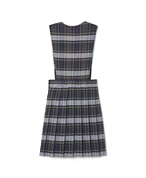 French Toast Big Girls V-Neck Pleated Plaid Jumper
