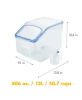 Lock n Lock Easy Essentials 50.7-Cup Food Storage Container with Flip Lid and Serving Cup