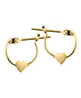 Children's Heart Earrings in 14k Yellow Gold