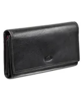 Mancini Equestrian-2 Collection Rfid Secure Trifold Checkbook Wallet