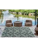 Kaleen Weathered WTR03-91 Teal 2' x 3' Outdoor Area Rug