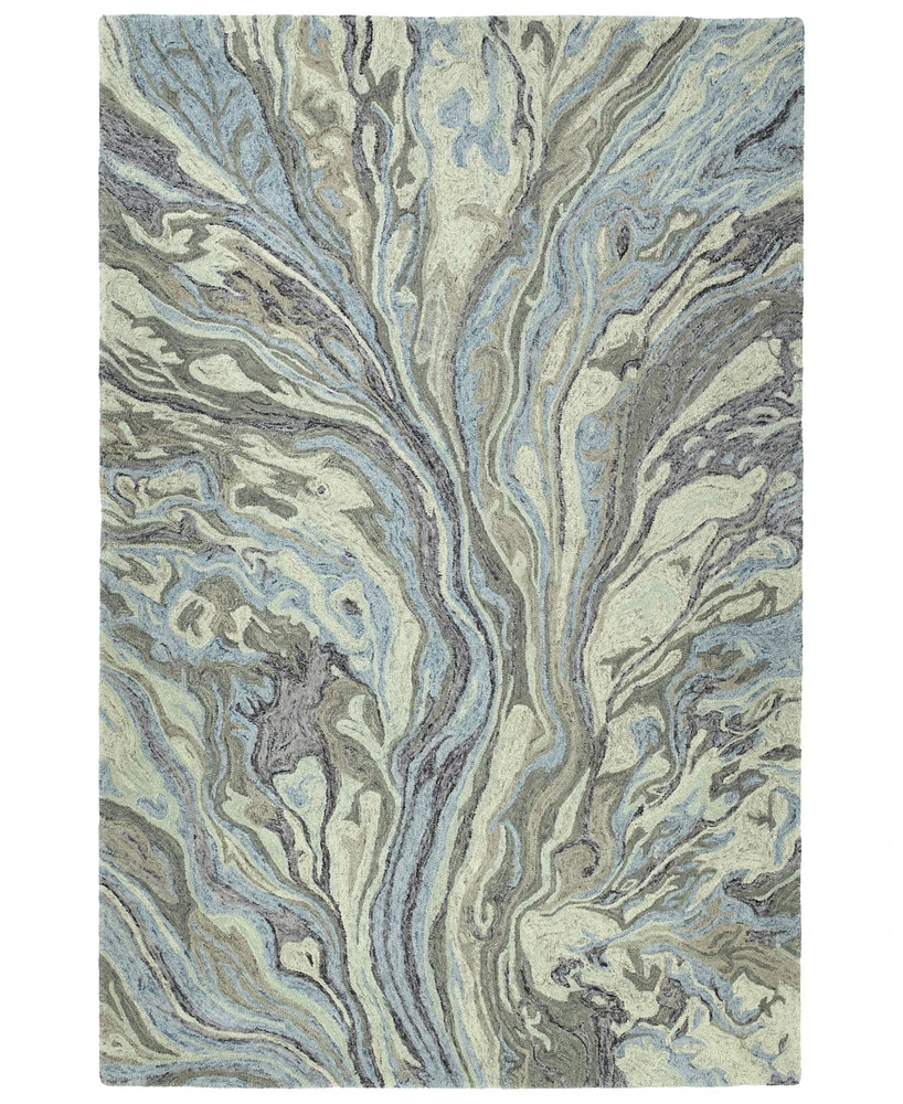 Kaleen Marble MBL04-17 Blue 3'6" x 5'6" Area Rug