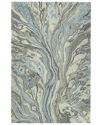 Kaleen Marble MBL04-17 Blue 3'6" x 5'6" Area Rug