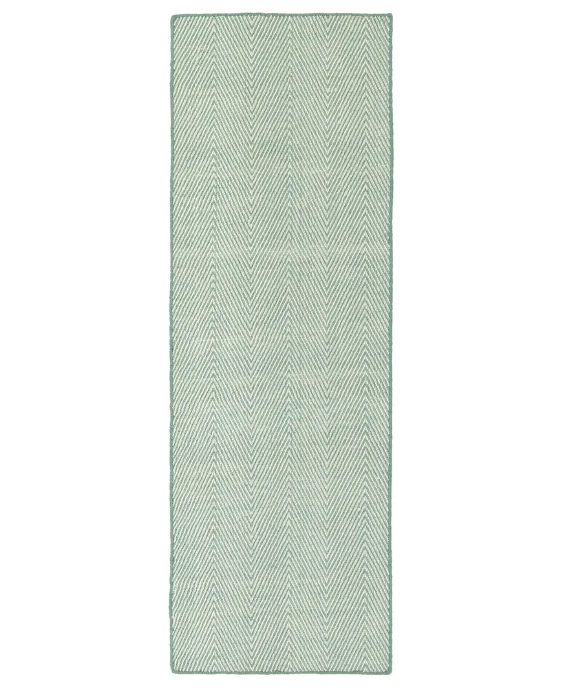 Kaleen Ziggy ZIG01-79 Light Blue 2' x 6' Runner Rug