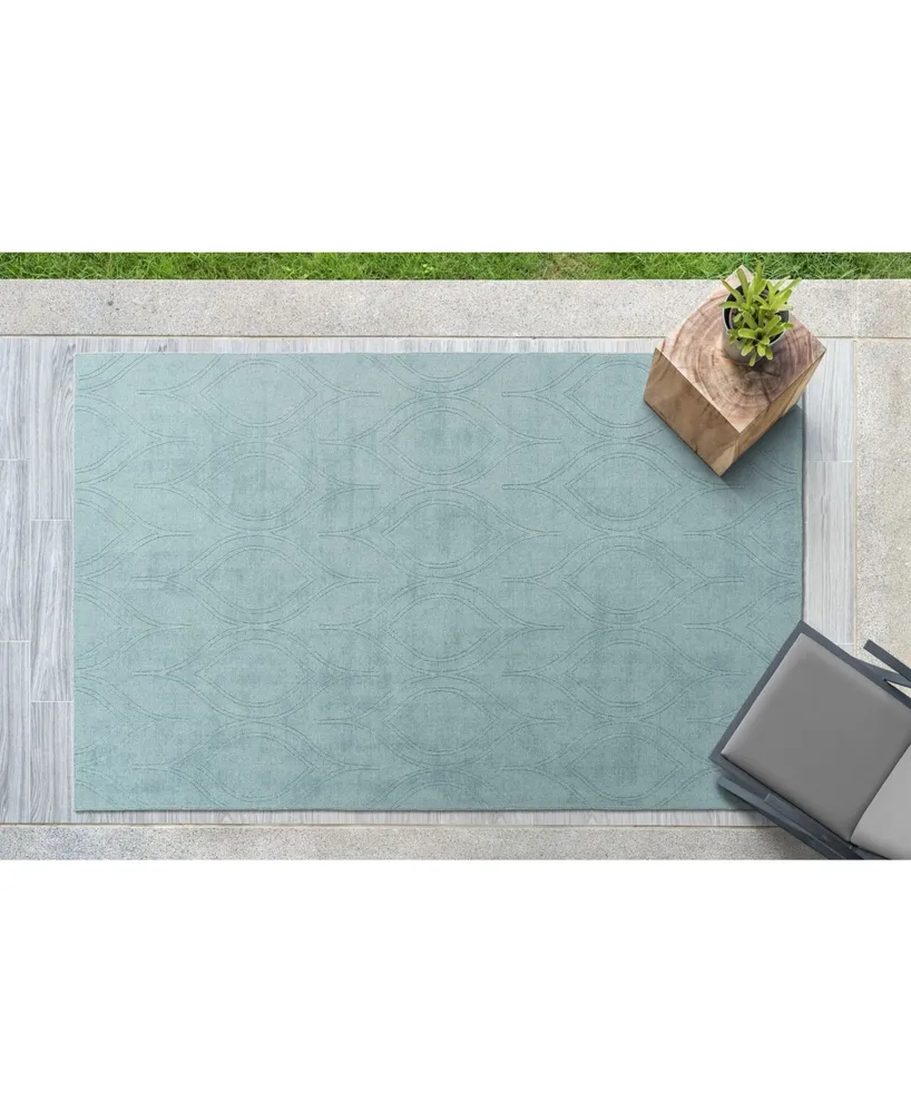 Kaleen Minkah MKH01-56 Spa 7'6" x 9' Outdoor Area Rug