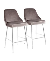 Marcel Chrome Counter Stool, Set of 2