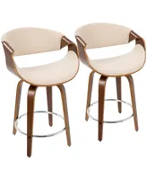 Curvini 24" Counter Stool, Set of 2