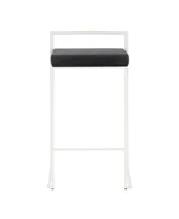 Fuji White Counter Stool, Set of 2