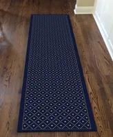 Closeout! Km Home 782/1314/Navy Pesaro Blue 2'2" x 7'7" Runner Rug