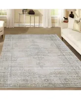 Closeout! Km Home 3563/0020/Bone Cantu Ivory/ Cream 3'3" x 4'11" Area Rug