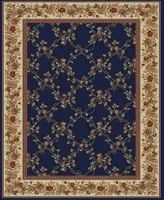 Closeout! Km Home 1590/4001/Navy Pesaro Blue 3'3" x 4'11" Area Rug