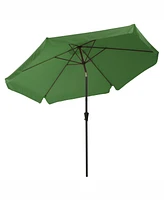 CorLiving 10ft Round Tilting Red Patio Umbrella