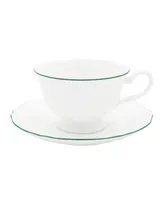 Twig New York Amelie Forest Green Rim Cup Saucer