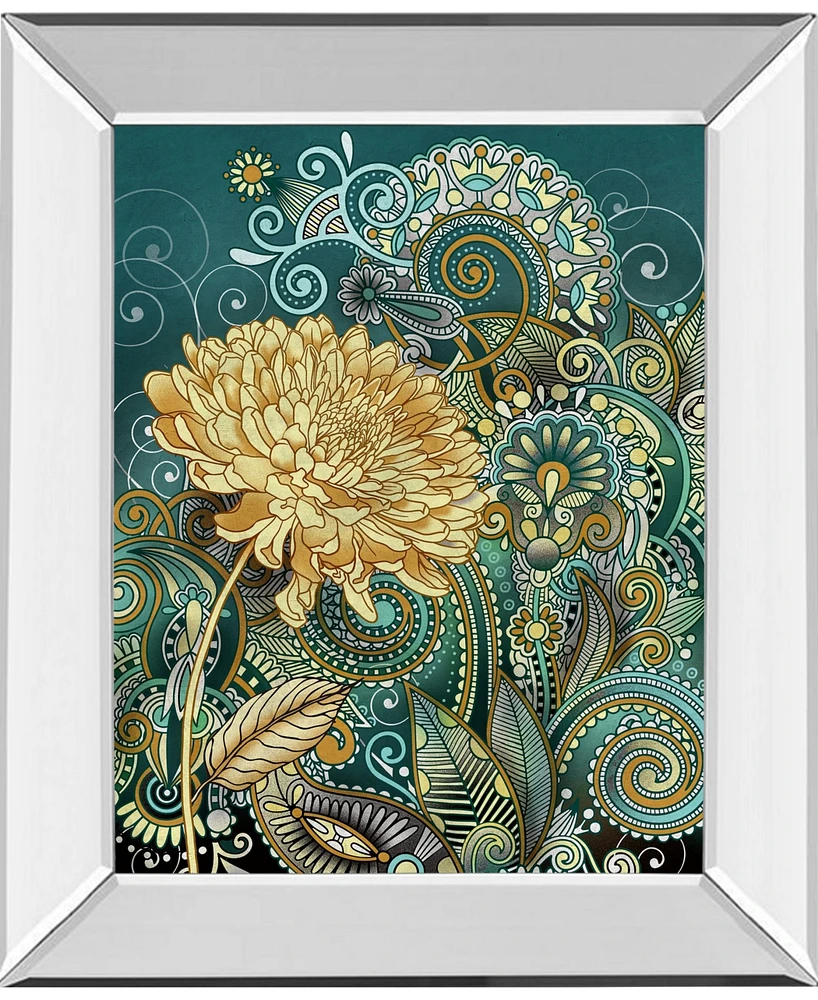Classy Art Inspired Blooms 1 by Conrad Knutsen Mirror Framed Print Wall Art - 22" x 26"