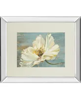 Classy Art White Peony by Patricia Pinto Mirror Framed Print Wall Art - 34" x 40"