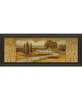 Classy Art River Scene I Framed Print Wall Art - 18" x 42"