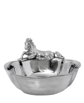 Arthur Court Designs Aluminum Figural Horse Bowl