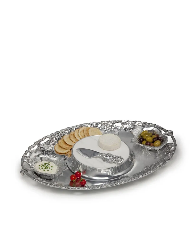 Arthur Court Designs Aluminum Grape Tray Entertainment 5-Piece