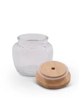 Arthur Court Canister Glass for Kitchen with Rubber Airtight Seal for Food Storage Olive Knob