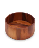 Arthur Court Acacia Wood Serving Bowl for Fruits or Salads Tulip Shape Style Large Wooden Single Bowl