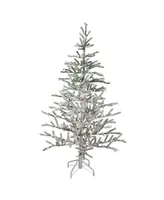 Northlight 5' Pre-Lit Flocked Alpine Coral Artificial Christmas Tree - Warm White Lights