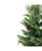 Northlight 24" Mixed Cashmere Berry Pine Artificial Christmas Tree - Unlit