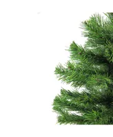 Northlight 18" Mini Pine Artificial Christmas Tree in Faux Wood Base - Unlit
