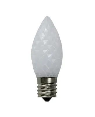 Northlight Pack of 25 Faceted Led C9 Pure White Christmas Replacement Bulbs