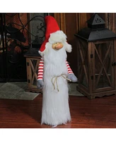 Northlight 24" Traditional Christmas Slim Santa Gnome with White Fur Suit and Red Hat