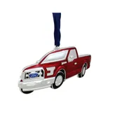 Northlight 4" Officially Licensed Red Ford F-150 Pick Up Truck Collectible Silver Plated Christmas Ornament