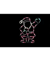 Northlight 13" Lighted Santa Christmas Double Sided Window Silhouette Decoration