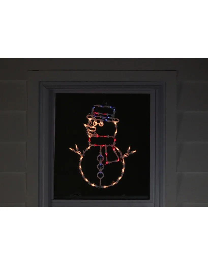 Northlight 18" Lighted Snowman Christmas Window Silhouette Decoration