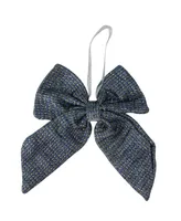 Northlight 5.25" Small Cool Blue Double Loop Christmas Bow Decoration