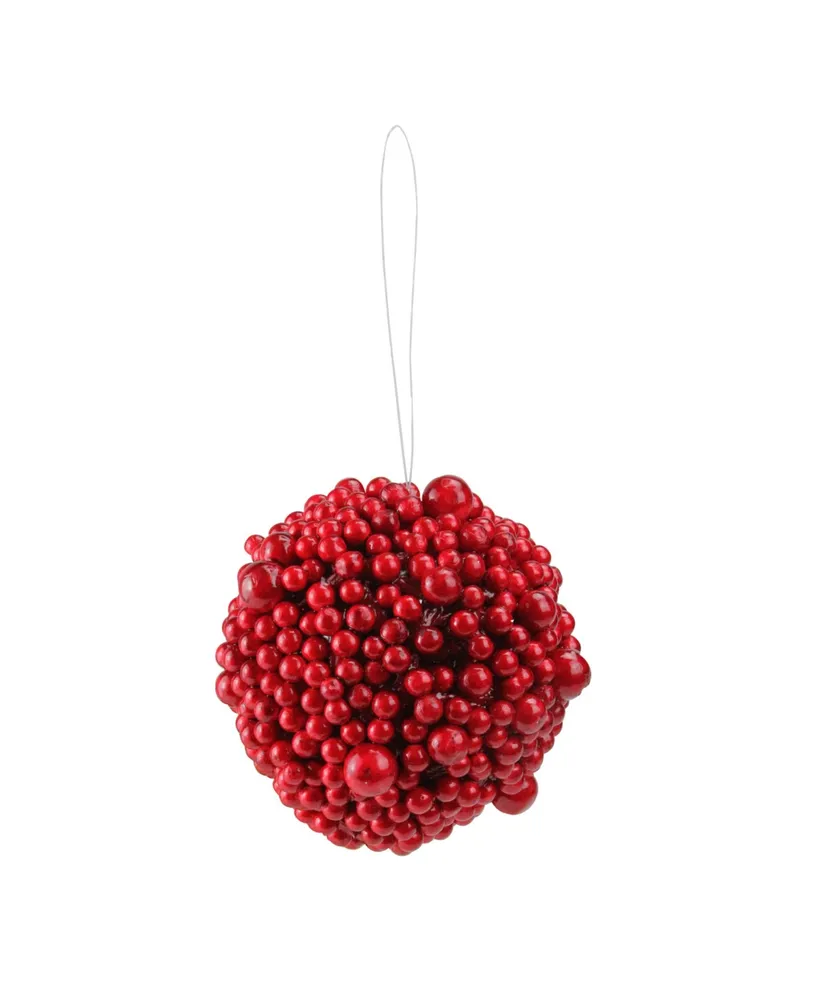 Northlight 5" Artificial Festive Red Berries Christmas Ball Ornament