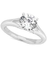 Gia Certified Diamond Solitaire Engagement Ring (1-1/2 ct. t.w.) in 14k White Gold