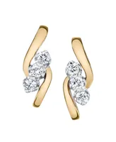 Diamond (1/3 ct. t.w.) Earrings in 14k Yellow and White Gold