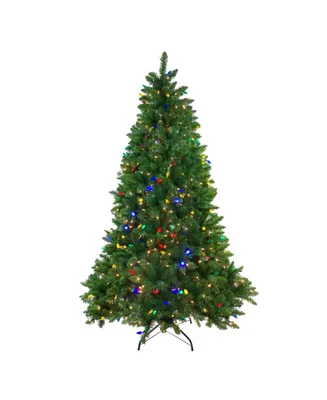 Northlight 6.5' Pre-Lit Huron Pine Artificial Christmas Tree - Multi Lights