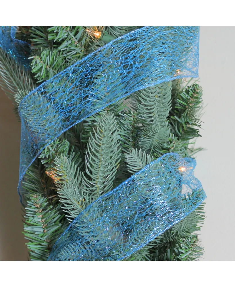 Northlight Glittering Wired Christmas Craft Ribbon 2.5" x 10 Yards