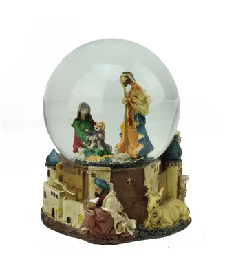 Northlight 5.5" Nativity Scene Religious Musical Christmas Snow Globe