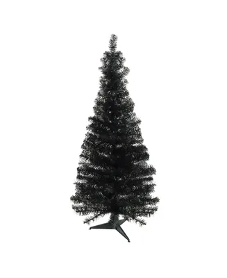 Northlight 4' Slim Black Tinsel Artificial Christmas Tree - Unlit