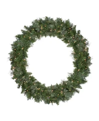 Northlight 48" Pre-Lit Mixed Cashmere Pine Artificial Christmas Wreath - Clear Lights